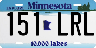 MN license plate 151LRL