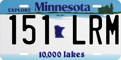 MN license plate 151LRM