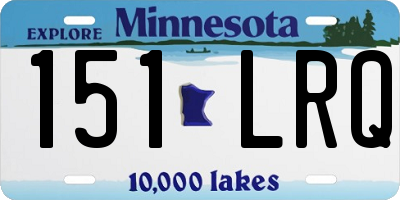 MN license plate 151LRQ