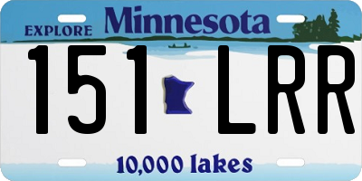 MN license plate 151LRR
