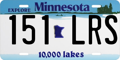 MN license plate 151LRS