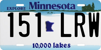 MN license plate 151LRW