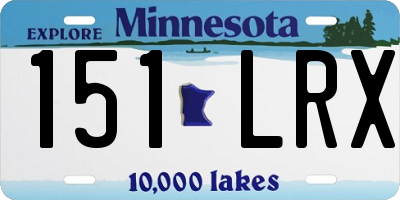 MN license plate 151LRX