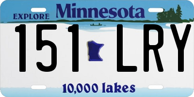 MN license plate 151LRY