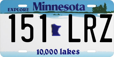 MN license plate 151LRZ