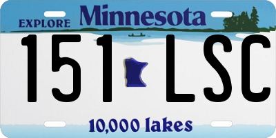 MN license plate 151LSC