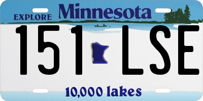 MN license plate 151LSE