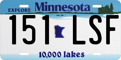 MN license plate 151LSF