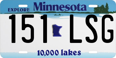 MN license plate 151LSG