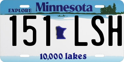 MN license plate 151LSH