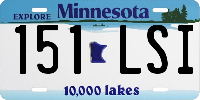 MN license plate 151LSI