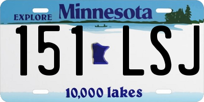 MN license plate 151LSJ