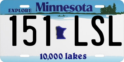 MN license plate 151LSL