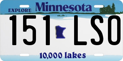 MN license plate 151LSO