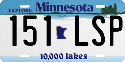 MN license plate 151LSP