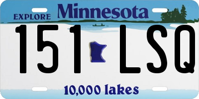 MN license plate 151LSQ