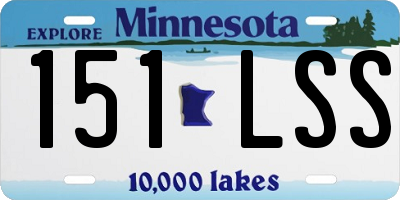MN license plate 151LSS
