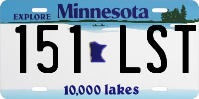 MN license plate 151LST
