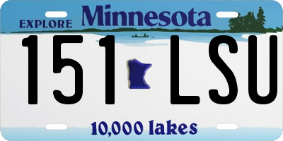 MN license plate 151LSU