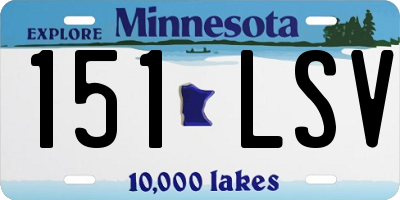 MN license plate 151LSV