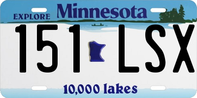 MN license plate 151LSX