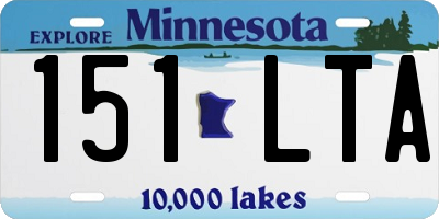 MN license plate 151LTA