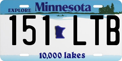 MN license plate 151LTB