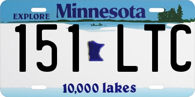 MN license plate 151LTC
