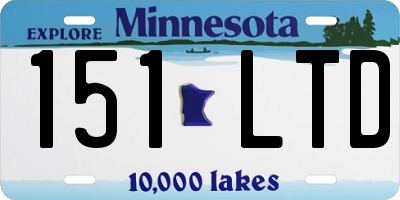 MN license plate 151LTD