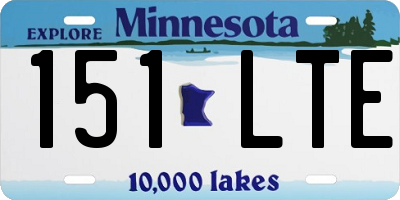 MN license plate 151LTE