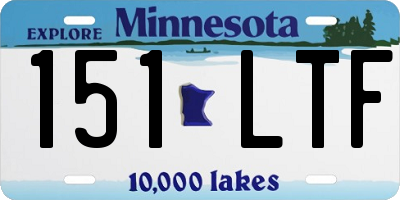 MN license plate 151LTF