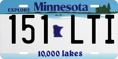MN license plate 151LTI