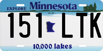 MN license plate 151LTK