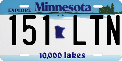 MN license plate 151LTN