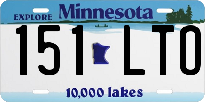 MN license plate 151LTO
