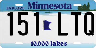 MN license plate 151LTQ