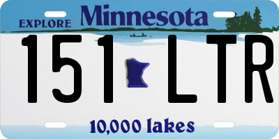 MN license plate 151LTR