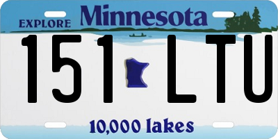 MN license plate 151LTU