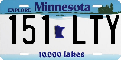 MN license plate 151LTY