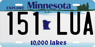MN license plate 151LUA