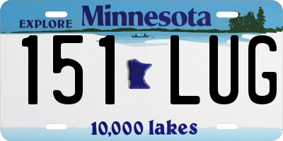 MN license plate 151LUG