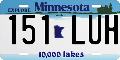 MN license plate 151LUH