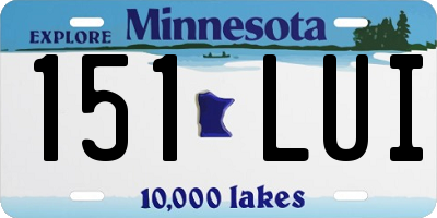 MN license plate 151LUI
