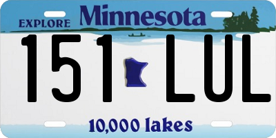 MN license plate 151LUL