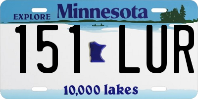 MN license plate 151LUR