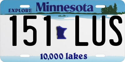 MN license plate 151LUS