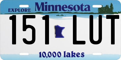 MN license plate 151LUT