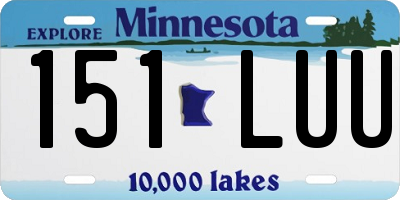 MN license plate 151LUU