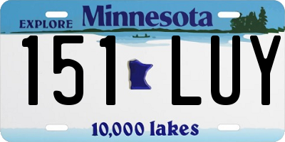 MN license plate 151LUY