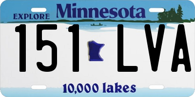 MN license plate 151LVA